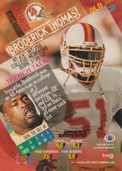 1994 Stadium Club #70 Broderick Thomas Back