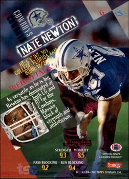 1994 Stadium Club #77 Nate Newton Back