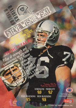 1994 Stadium Club #82 Steve Wisniewski Back