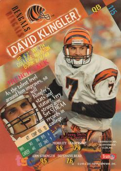 1994 Stadium Club #115 David Klingler Back