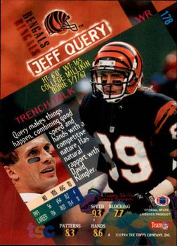 1994 Stadium Club #178 Jeff Query Back