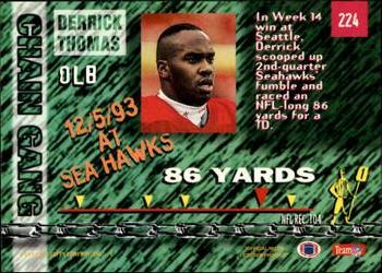 1994 Stadium Club #224 Derrick Thomas Back