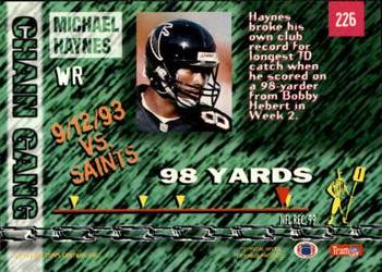 1994 Stadium Club #226 Michael Haynes Back