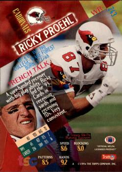 1994 Stadium Club #243 Ricky Proehl Back