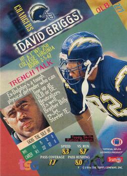 1994 Stadium Club #277 David Griggs Back