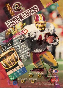 1994 Stadium Club #280 Reggie Brooks Back