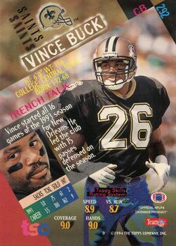 1994 Stadium Club #292 Vince Buck Back