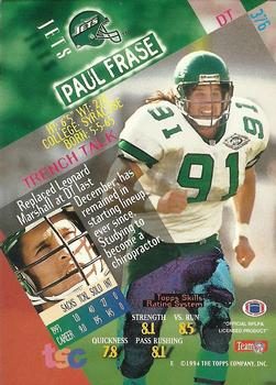 1994 Stadium Club #376 Paul Frase Back
