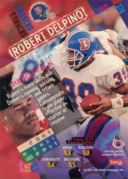 1994 Stadium Club #378 Robert Delpino Back