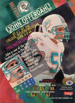 1994 Stadium Club #454 John Offerdahl Back