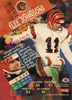1994 Stadium Club #481 Lee Johnson Back