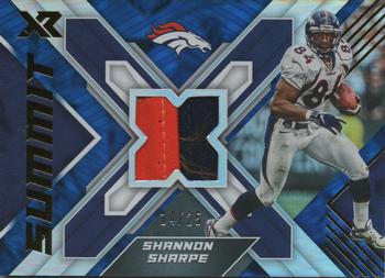 2022 Panini XR - Summit Swatches Blue #SS-16 Shannon Sharpe Front