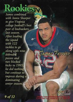 1997 Ultra - Rookies Gold Embossed #9 James Farrior Back