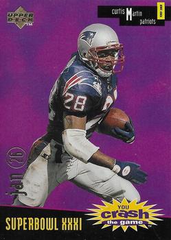 1997 Upper Deck You Crash the Game Super Bowl XXXI #A2 Curtis Martin Front