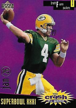 1997 Upper Deck You Crash the Game Super Bowl XXXI #N1 Brett Favre Front