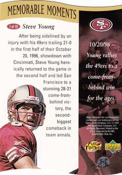 1997 Collector's Choice - Memorable Moments #1 Steve Young Back