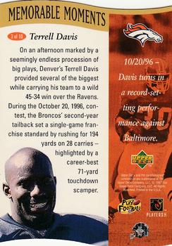 1997 Collector's Choice - Memorable Moments #3 Terrell Davis Back