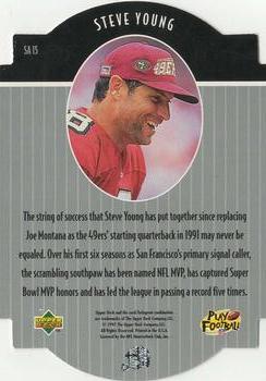 1997 Upper Deck - Star Attractions #SA15 Steve Young Back