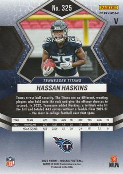 2022 Panini Mosaic - Rookie Variations Silver #325 Hassan Haskins Back