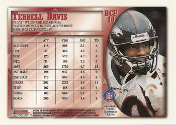 1998 Bowman - Chrome Preview #BCP10 Terrell Davis Back