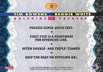 1994 Stadium Club - Bowman's Best Refractors #21 Reggie White / Tim Bowens Back