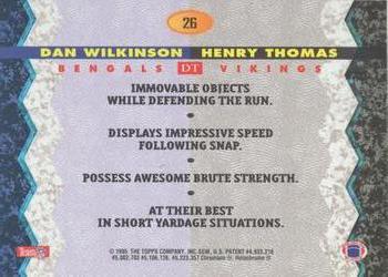 1994 Stadium Club - Bowman's Best Refractors #26 Henry Thomas / Dan Wilkinson Back