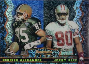 1994 Stadium Club - Bowman's Best Refractors #27 Jerry Rice / Derrick Alexander  Front
