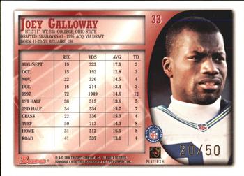 1998 Bowman - Golden Anniversary #33 Joey Galloway Back