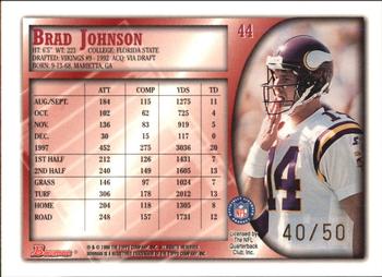 1998 Bowman - Golden Anniversary #44 Brad Johnson Back