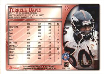 1998 Bowman - Golden Anniversary #50 Terrell Davis Back