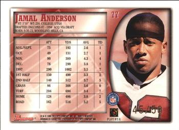 1998 Bowman - Golden Anniversary #77 Jamal Anderson Back