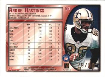 1998 Bowman - Golden Anniversary #99 Andre Hastings Back