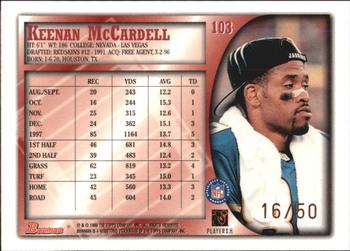 1998 Bowman - Golden Anniversary #103 Keenan McCardell Back