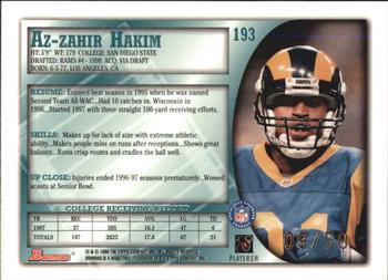 1998 Bowman - Golden Anniversary #193 Az-Zahir Hakim Back