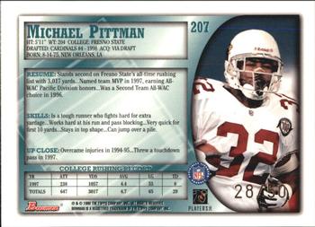 1998 Bowman - Golden Anniversary #207 Michael Pittman Back