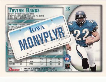 1998 Bowman - Interstate #28 Tavian Banks Back