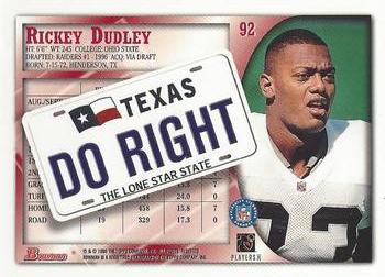1998 Bowman - Interstate #92 Rickey Dudley Back