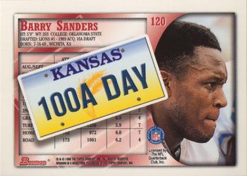 1998 Bowman - Interstate #120 Barry Sanders Back