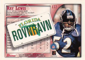 1998 Bowman - Interstate #172 Ray Lewis Back
