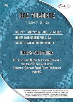 2023 SAGE HIT - Silver #34 Ben Yurosek Back