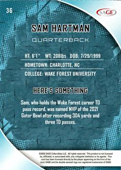 2023 SAGE HIT - Silver #36 Sam Hartman Back