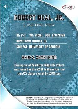 2023 SAGE HIT - Silver #41 Robert Beal, Jr. Back