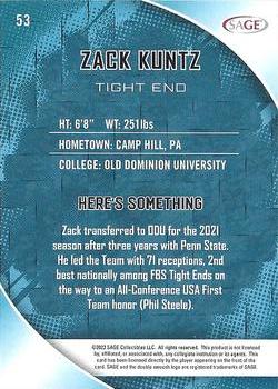 2023 SAGE HIT - Silver #53 Zack Kuntz Back