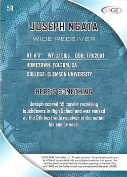 2023 SAGE HIT - Silver #59 Joseph Ngata Back