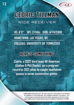 2023 SAGE HIT - Silver #13 Cedric Tillman Back