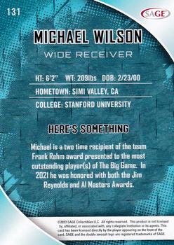 2023 SAGE HIT - Silver #131 Michael Wilson Back
