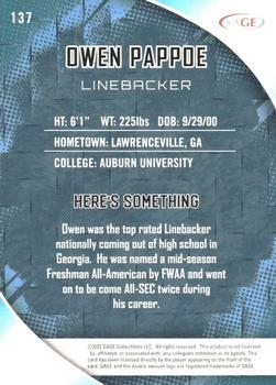 2023 SAGE HIT - Silver #137 Owen Pappoe Back