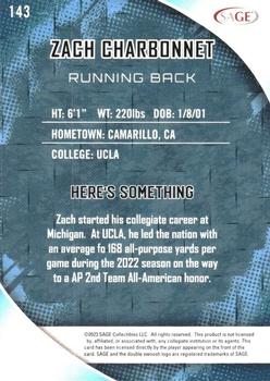 2023 SAGE HIT - Silver #143 Zach Charbonnet Back