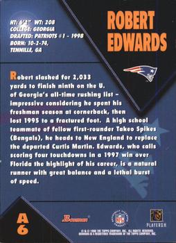 1998 Bowman - Rookie Autographs Gold #A6 Robert Edwards Back