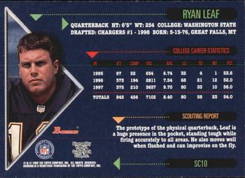 1998 Bowman - Scout's Choice #SC10 Ryan Leaf Back